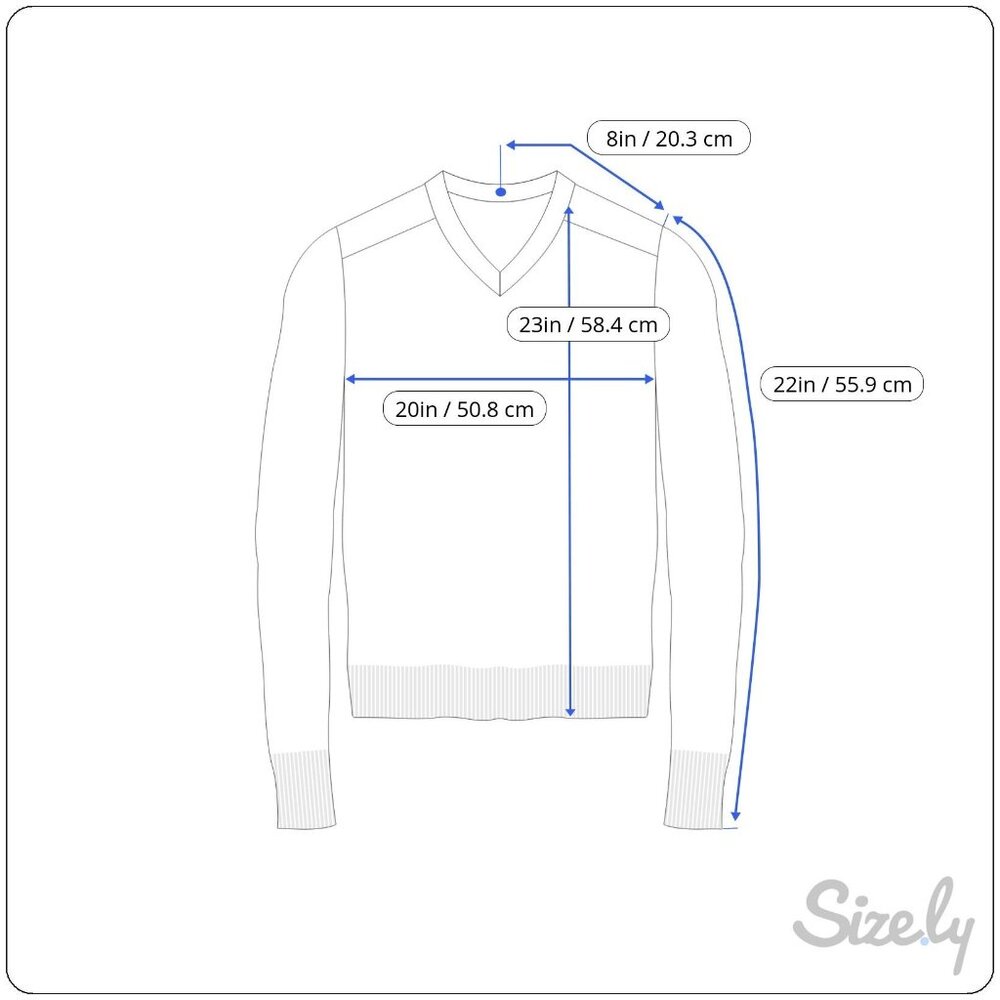 Faherty White and Navy Crewneck Sweatshirt - Picture 8 of 8